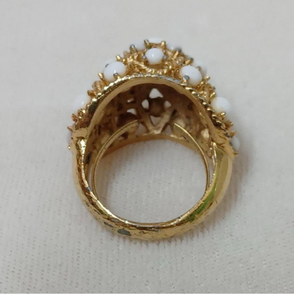 VINTAGE CROWN TRIFARI DOME RING - Picture 4 of 12